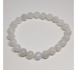 Bracelet Labradorite blanche (Pierre de Lune arc-en-ciel)