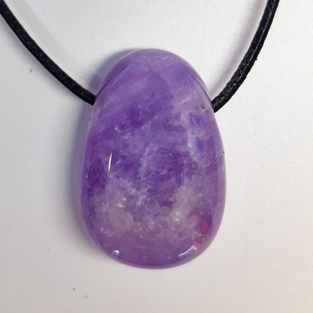 Pendentif Améthyste, pierre percée.