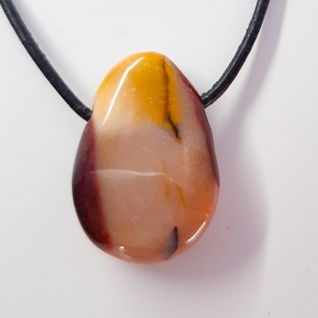 Pendentif en pierre naturelle Jaspe Mokaïte.
