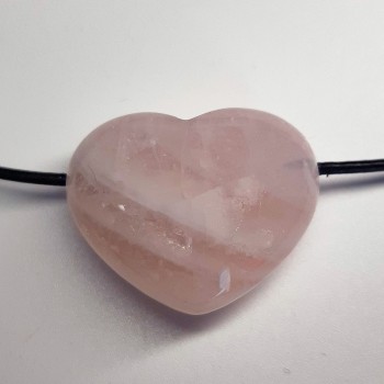 Pendentif en pierre naturelle Quartz rose.