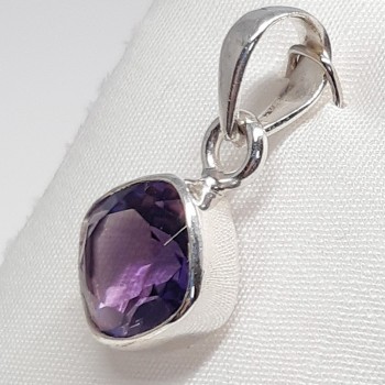Améthyste, pendentif losange