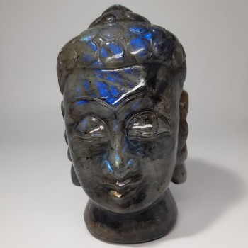 Tête de Bouddha en Labradorite (2)