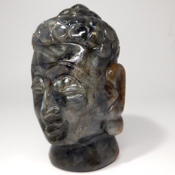 Tête de Bouddha en Labradorite (2)