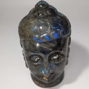 Tête de Bouddha en Labradorite (2)