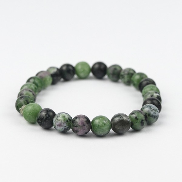 Bracelet en pierres naturelles Rubis-Zoïsite.