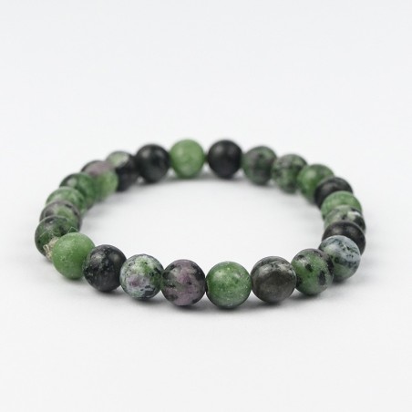 Bracelet en pierres naturelles Rubis-Zoïsite.