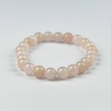 Bracelet en pierres naturelles Quartz rose.