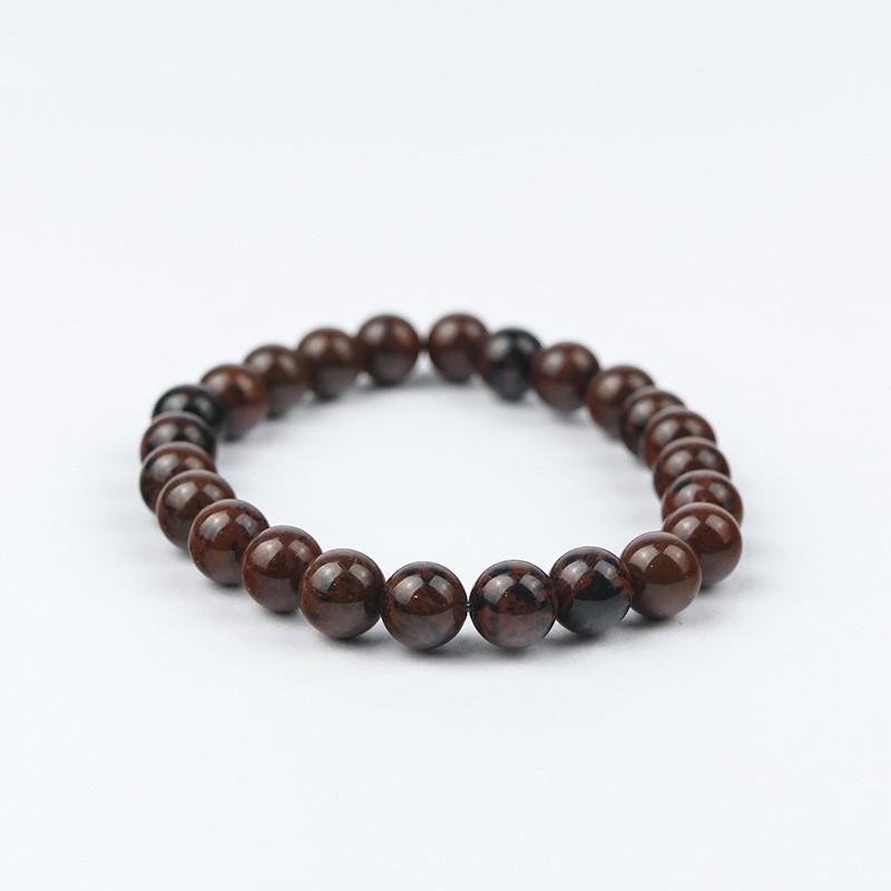 Bracelet en pierres naturelles obsidienne Mahogany.