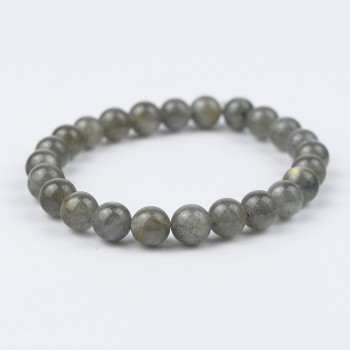 Bracelet en pierres naturelles Labradorite verte