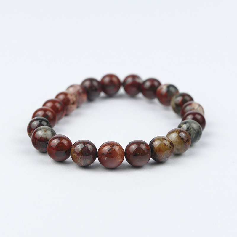 Bracelet en pierres naturelles Jaspe rouge Poppy. Bracelet en pierres naturelles Jaspe rouge Poppy.