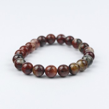 Bracelet en pierres naturelles Jaspe rouge Poppy.