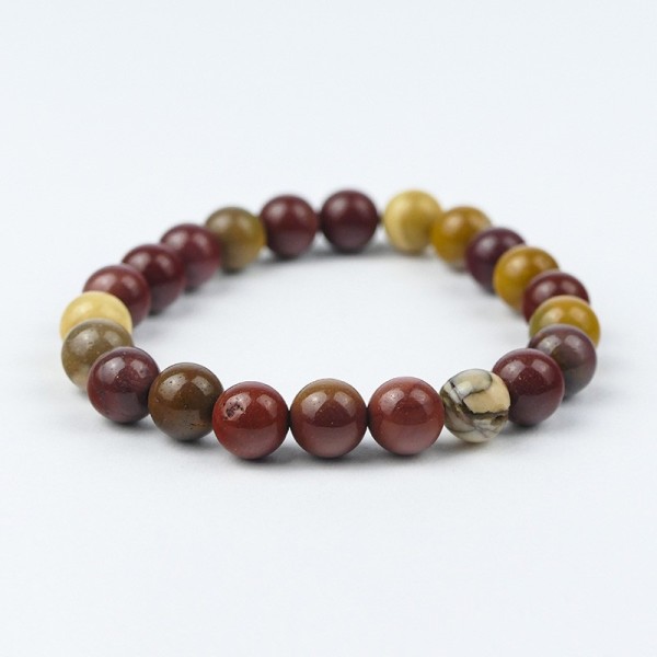 Bracelet en pierres naturelles Jaspe Mokaïte .