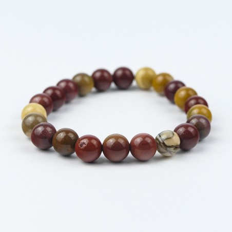 Bracelet en pierres naturelles Jaspe Mokaïte .