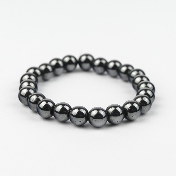 Bracelet en pierres naturelles Hématite.