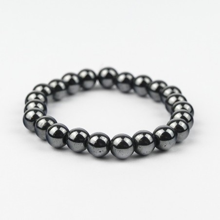Bracelet en pierres naturelles Hématite.