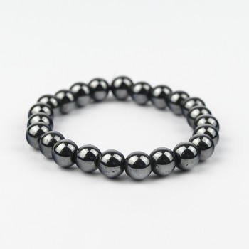 Bracelet en pierres naturelles Hématite.