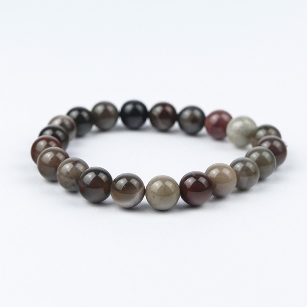 Bracelet en pierres naturelles Bois silicifié.