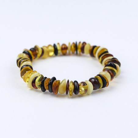 Bracelet en fragments naturels d'Ambre polis.