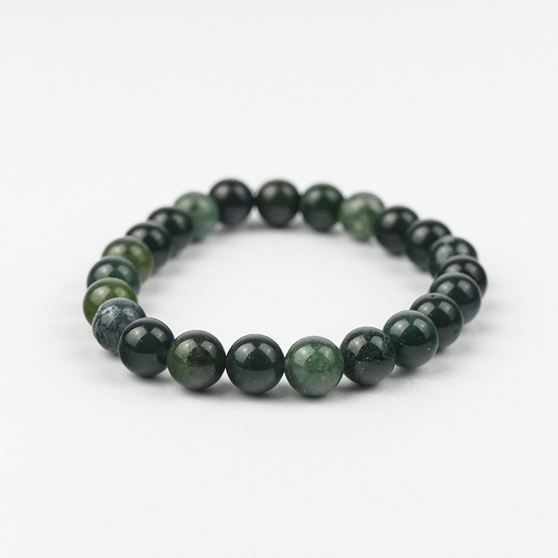 Bracelet en pierres naturelles Agate mousse. Bracelet en pierres naturelles Agate mousse.