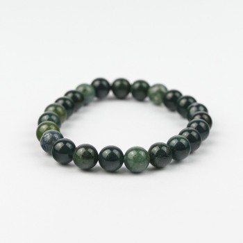 Bracelet en pierres naturelles Agate mousse.
