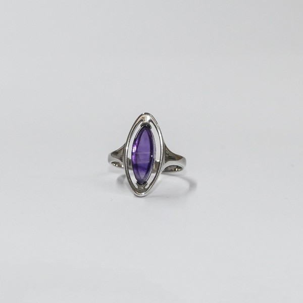 Bague Améthyste navette