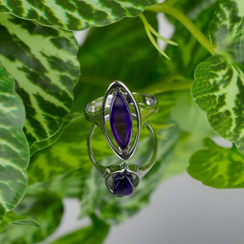 Bague Améthyste navette