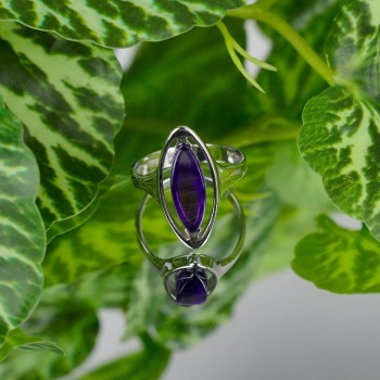 Bague Améthyste navette