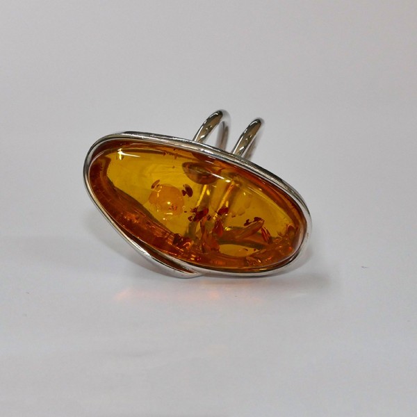 Bague réglable Ambre, pièce unique