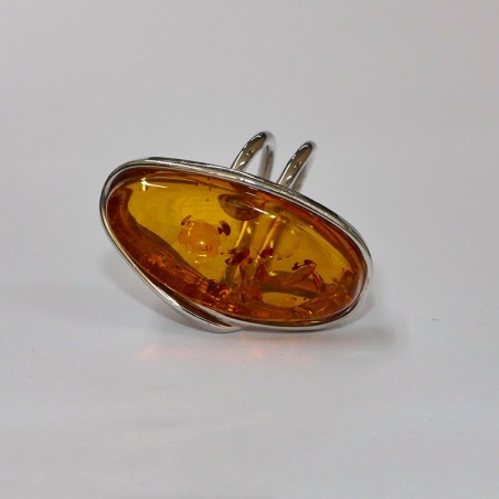 Bague réglable Ambre, pièce unique