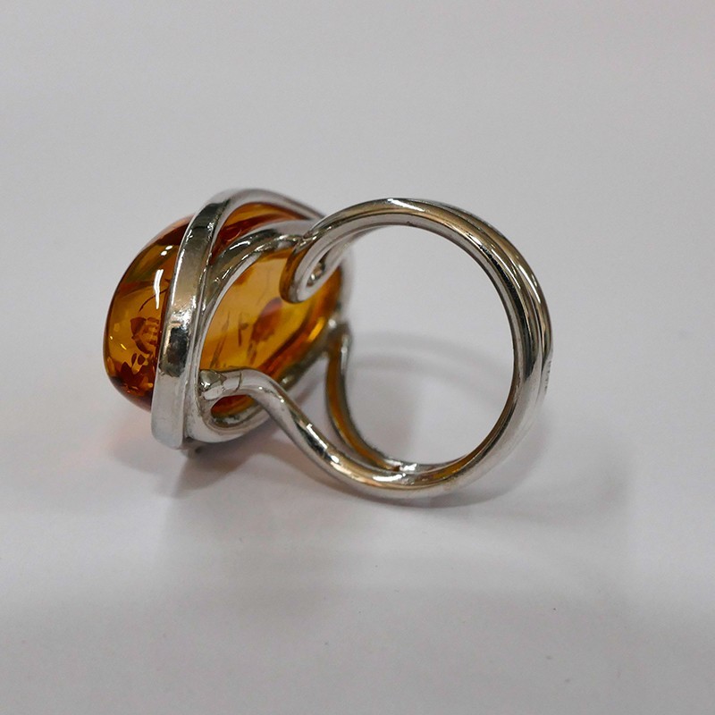 Bague réglable Ambre, pièce unique