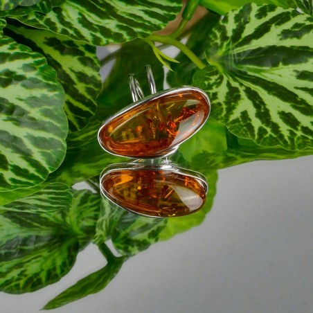 Bague réglable Ambre, pièce unique