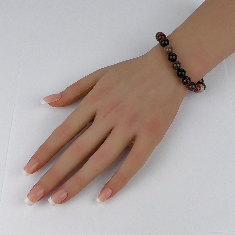 Bracelet en pierres naturelles Bois silicifié.