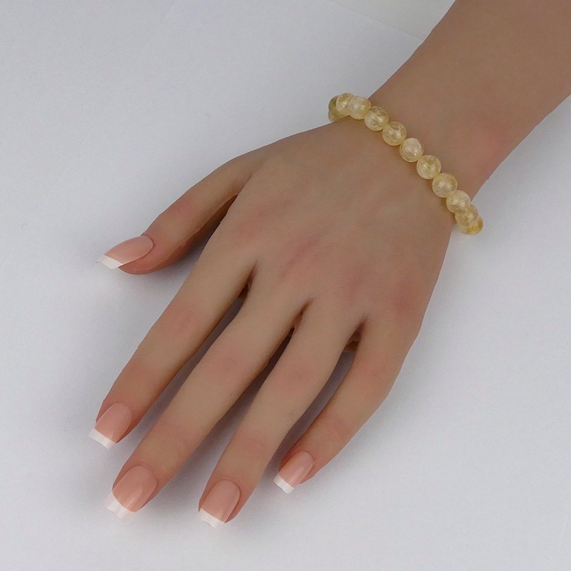 Bracelet  en pierres naturelles Citrine.