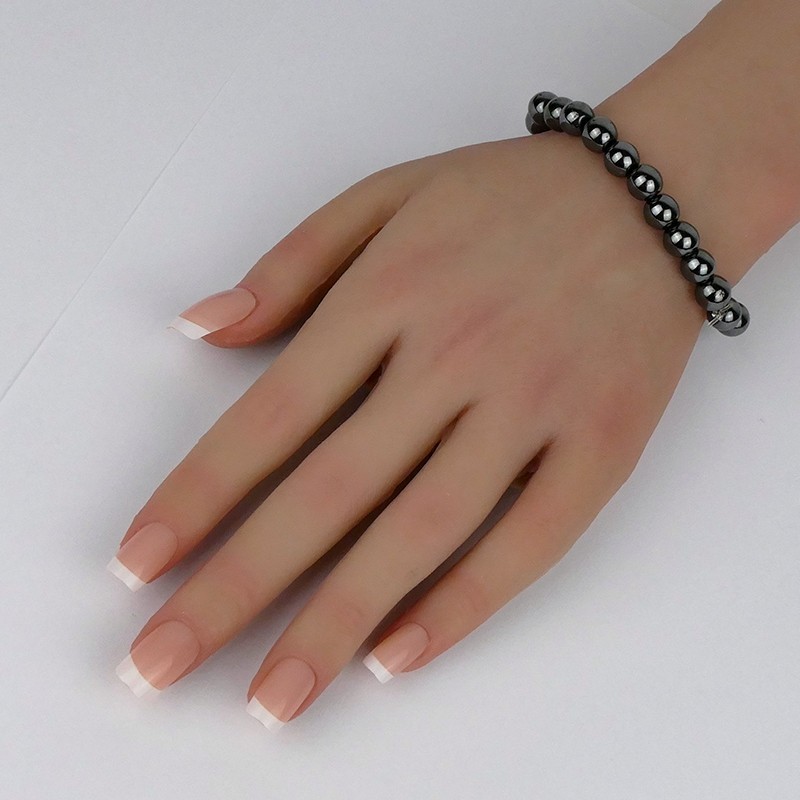Bracelet en pierres naturelles Hématite.