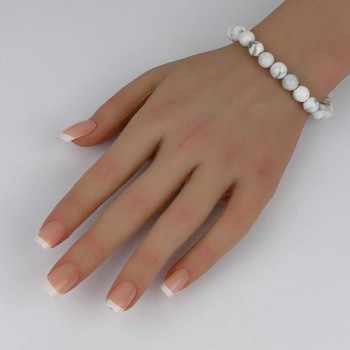 Bracelet en pierres naturelles Howlite