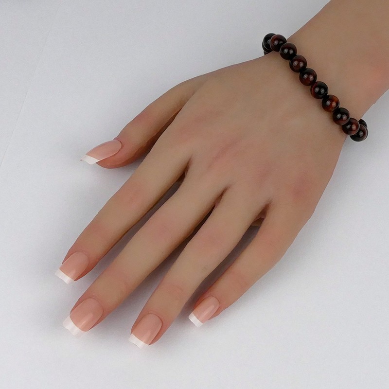 Bracelet en pierres naturelles Œil de taureau.