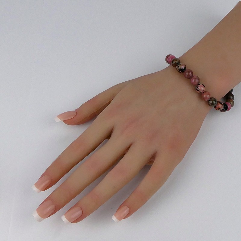 Bracelet en pierres naturelles Agate mousse.
