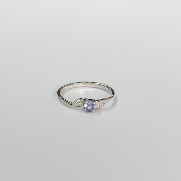 Bague Tanzanite  bleue, Argent 925 rhodié