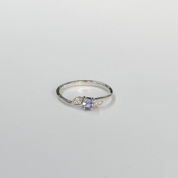 Bague Tanzanite  bleue, Argent 925 rhodié