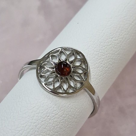 Bague Ambre Cognac