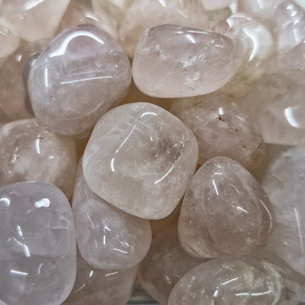 Pierre naturelle polie,  Quartz rose.