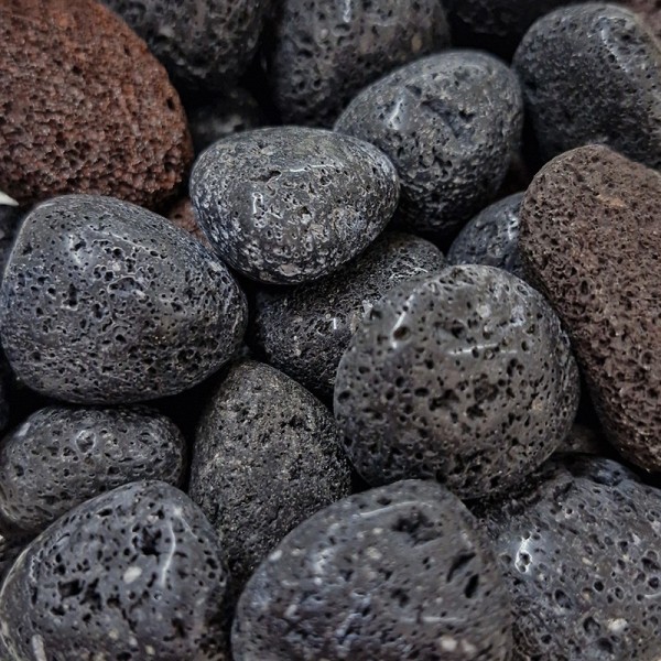 Pierre de lave, pierre naturelle polie.