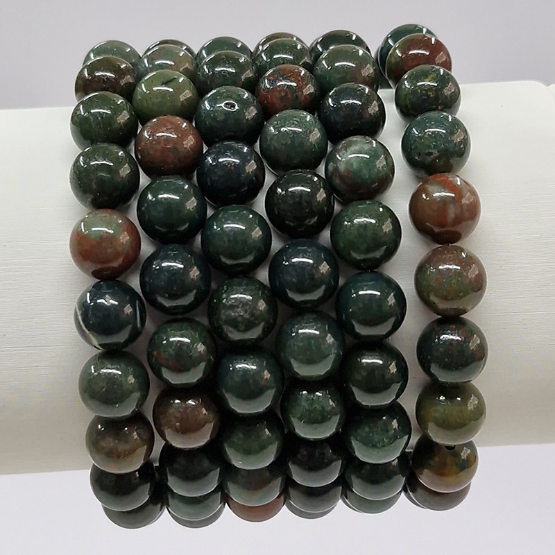 Bracelet Héliotrope ou Jaspe sanguin