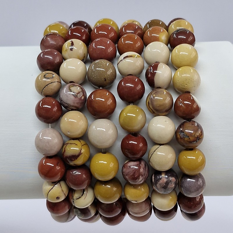 Bracelet en pierres naturelles Jaspe Mokaïte .
