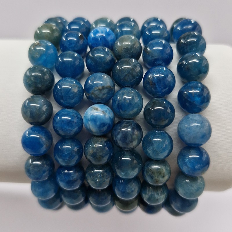 Bracelet en pierres naturelles Apatite bleue