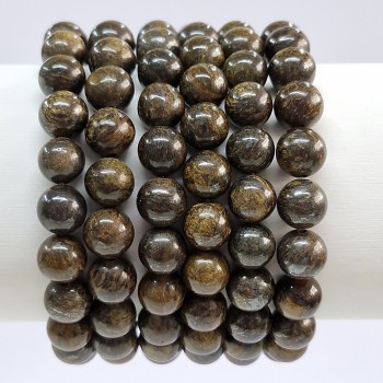 Bracelet en pierres naturelles , Bronzite.