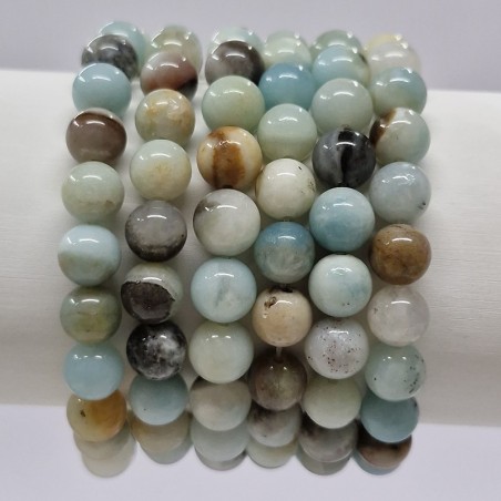 Bracelet en pierres naturelles Amazonite.