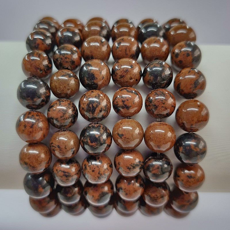 Bracelet Obsidienne Acajou ou Mahogany