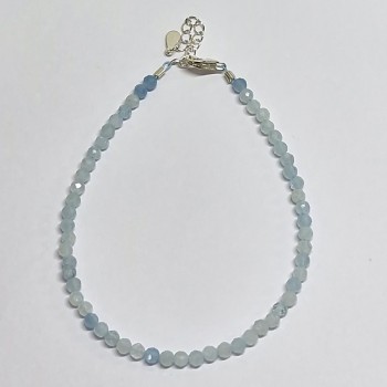 Bracelet pierres facettées, fermoir argent 925