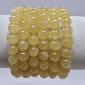 Bracelet en pierres naturelles Calcite jaune.